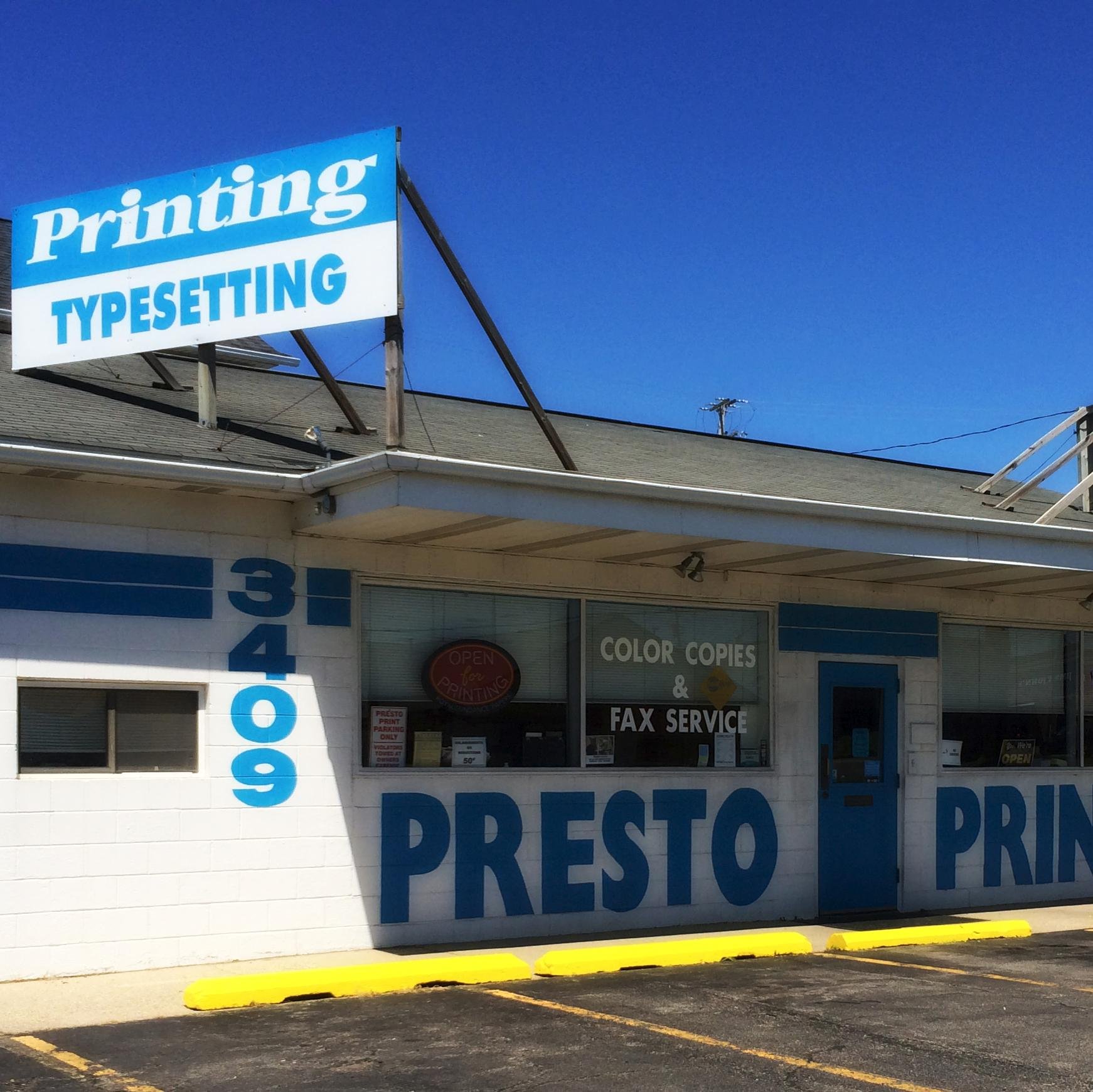 PrestoPrintGR's profile picture. Presto Print is a locally owned and operated print shop specializing in offset printing, color and black digital copying, fax services and more since 1976.