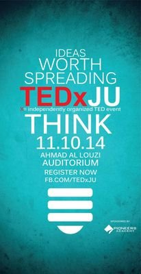 This is the official account of TEDx Jordan University 2014. We ask you to join us in this wonderful experience on the 11th of October.
http://t.co/lZFgPSJtoY