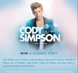 I was at swimming doing hypoxic training and cody simpson was swimming right next to me! Then i took a breath and the hallucination vanished.Cody followed9.2.13