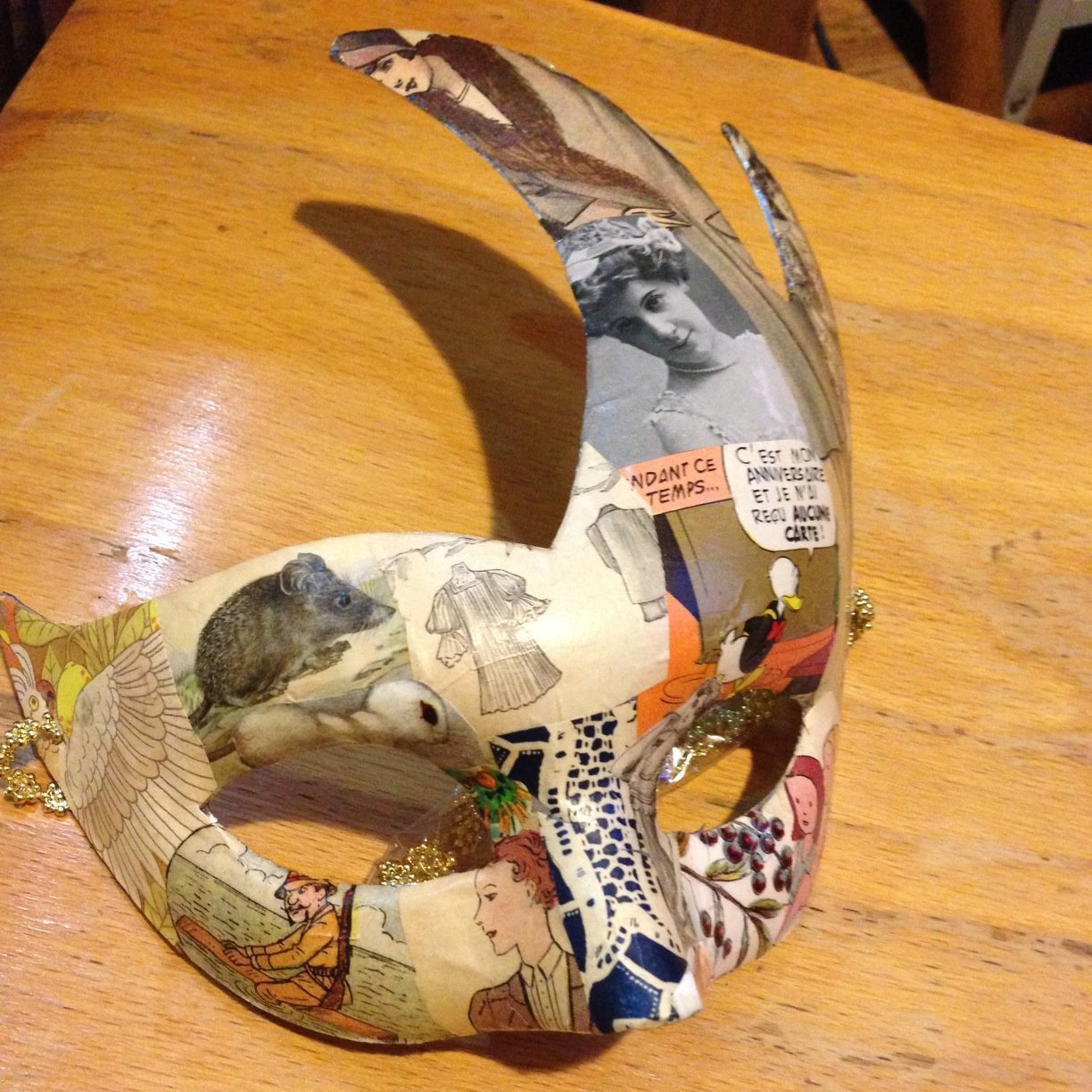 Sell French Ephemera. Paper gets damage.  Five years ago I was in hospital for 2 months. MSK Hospital craft room, were I learned to decoupage, fighting cancer.