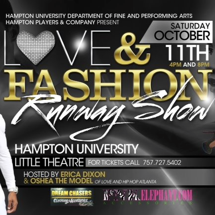 Love and Fashion. Coming to you October 11, 2014. 4pm and 8pm. GET YOUR TICKETS NOW.