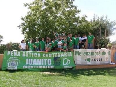 Peña Bética Centenaria JUANITO de Montemayor (Córdoba) España. Peña oficial nº 314 del Real Betis Balompie