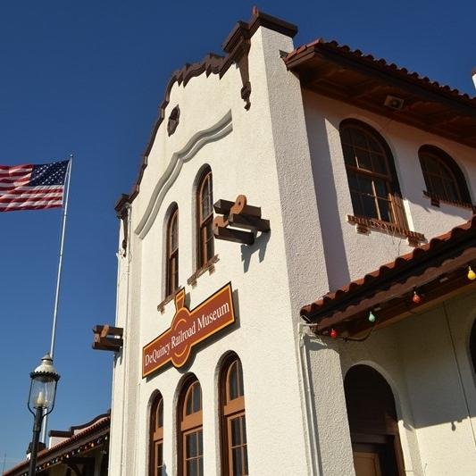 Railroad Museum housed in the 1923 Kansas City Southern Mission-style Depot.  Dedicated to preserving and displaying historical railroad-related artifacts.