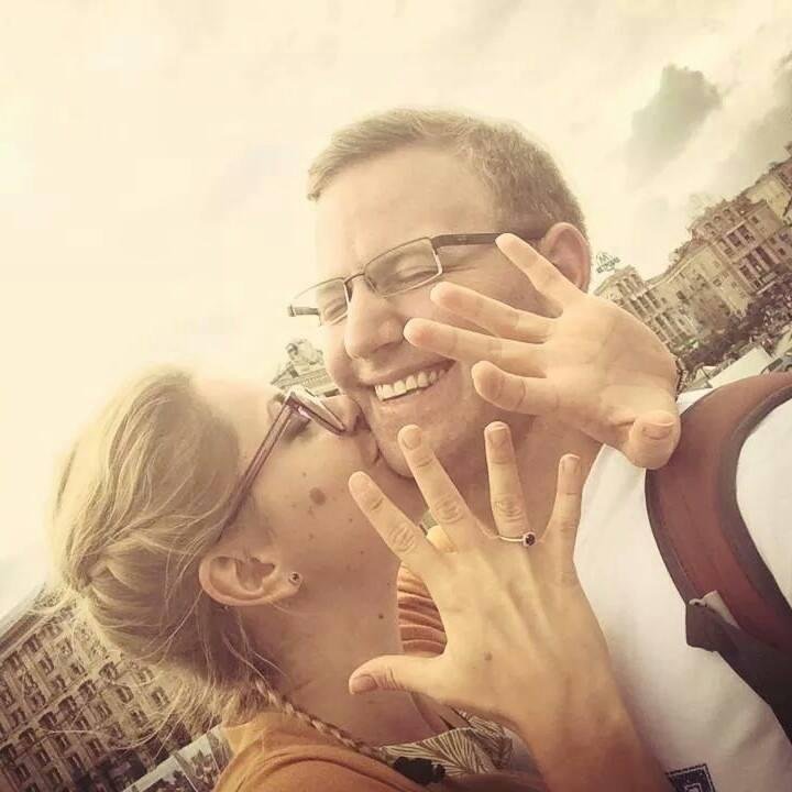 Jon's from Canada. Eva's from Russia. We make videos on YouTube.