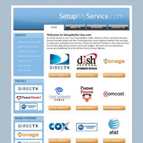 SetupMyService's profile picture. http://t.co/xlhg4ANjgf is fast and easy. Order cable, internet, phone, satellite television, home security systems, voip, wireless phone services and more