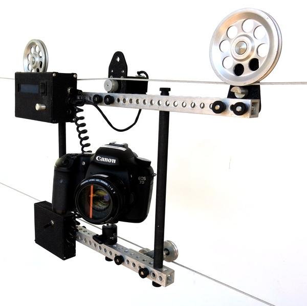 A Kickstarter Campaign for Charlotte Motion Control features 3 modular dollies, including a cable dolly, with a computerized controller and stepper motor.