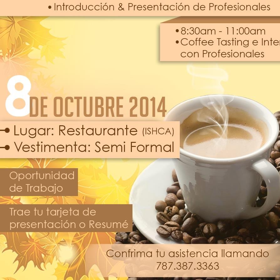 coffeenetUNE's profile picture. International School of Hospitality and Culinary Arts te invita a interactuar con Profesionales de la Industria de la Hospitalidad y disfrutar de un rico café.