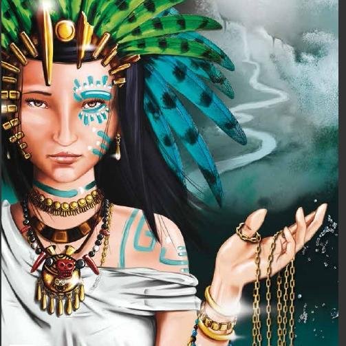 Protectora de la selva verde. Guerrera del sur del lago, princesa indígena, hija de Moctezuma, Inmortal. Cómic Venezolano, realismo mágico.