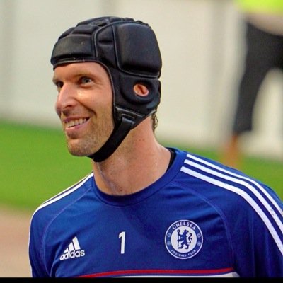 Cech's safety helmet is the sickest, it protects him from everything