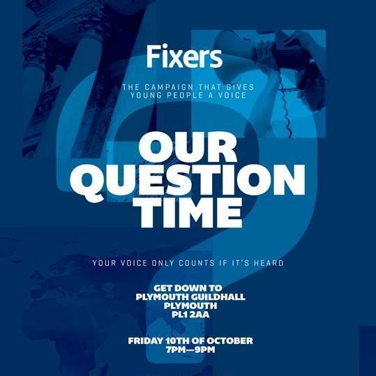 We're organising a Question Time style debate at Plymouth Guildhall on 10th October, 7PM.  Free entry.