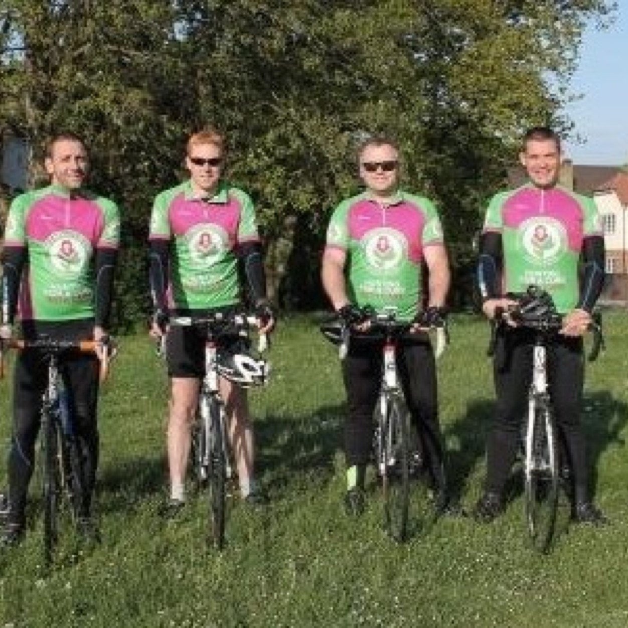Four blokes with bikes, blisters and bottle will cycle from Farnham, Surrey to Paris in Oct 2014 to raise vital funds for The Huntington's Disease Association.
