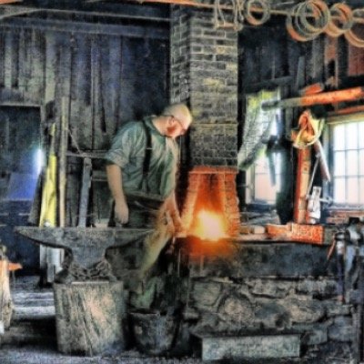Blacksmith shop in southern Ontario making smaller hand forged items, including knives, bottle openers, decorative hooks, puzzles, and more.