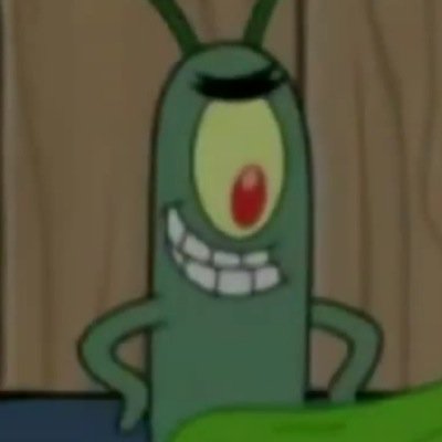 im Sheldon J Plankton im owner of the Chum Bucket i hate Mr Krabs  and i want the krabby patty recipie