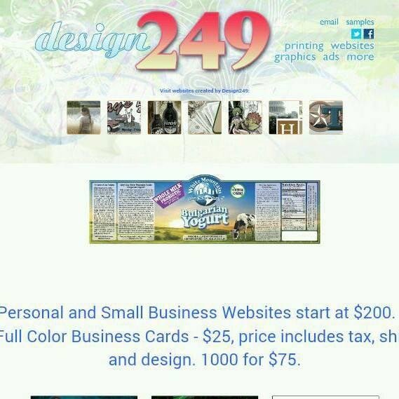 We provide quality, risk-free print, graphic and website design with convenience of ship- to- your- door! Email for a free quote: 
wjmurray@design249.com