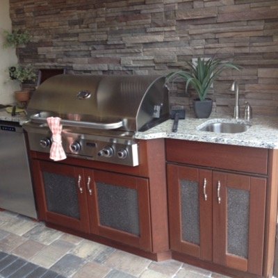 Lifestyle Outdoor Cabinets aluminum outdoor kitchen cabinets with real wood inserts