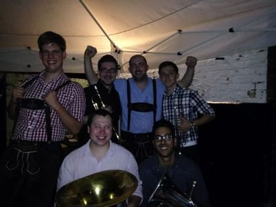 dirtybrasscals's profile picture. The Dirty Brasscals is an Oom pah band featuring blistering brass. So don your finest Lederhosen, grab a stein or two and join the brassy Bavarian fun!