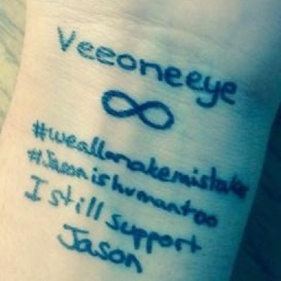 A collection of tweets about the veeoneeye situation which include EVERYONE MAKES MISTAKES!!! HES BETTER NOW and best of all, victim blaming!