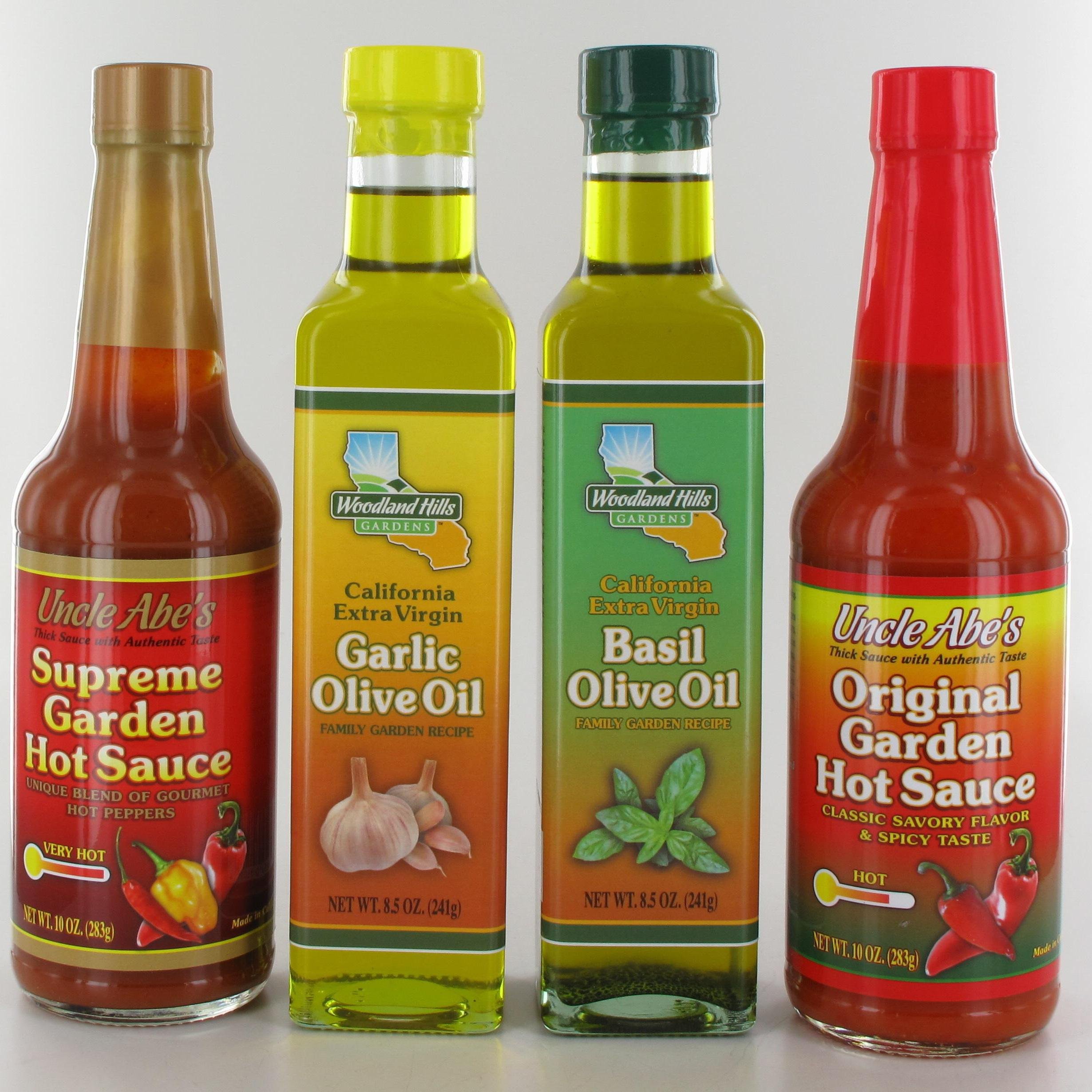 Woodland Hills Gardens is a family business offering CA. garden food products, including our CA.  Extra Virgin Olive Oils & Garden Pepper Hot Sauces.