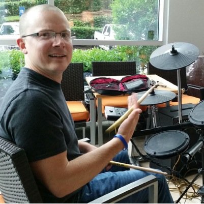 Teaching private drum lessons.