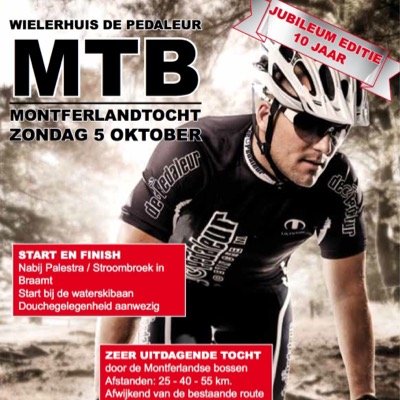 De Montferlandtocht. Jaarlijks event met unieke ATB-routes. Organisatie: TC de Liemers en ATB club De Pedaleur.