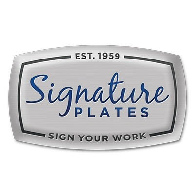 Signature Plates has long been known for providing custom metal nameplates. Proudly Made in USA. #SignYourWork