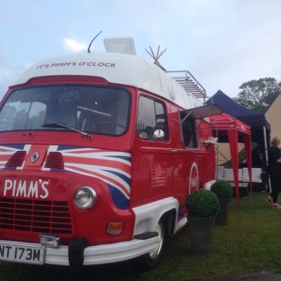 | Pimms draught bar | TV/DVD | Music system | Phone charging port | E-mail contact info@pimmsvan.co.uk