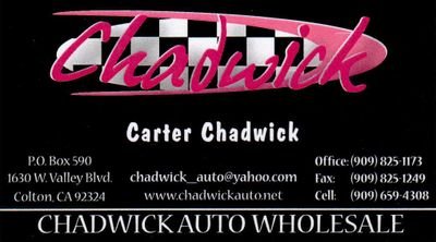 chadwick auto is a family owned business that has been serving the inland empire for 28+ years with quality low prices vehicles.