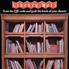 I'm North London's 1st outdoor digital bookshelf! Tweeting out the (OA) books people are downloading from me, at my Library Wall location on a street in N15!