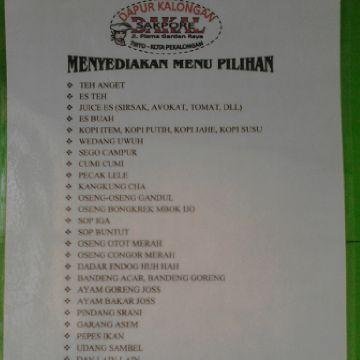 Official Twitcuk DAPUR KALONGAN SAKPORE.... Sego Megono, Bakso Balungan, Soto Tauto, Sop IGA DLL.Terima Antar Pesanan Pekalongan Barat - 085869060566