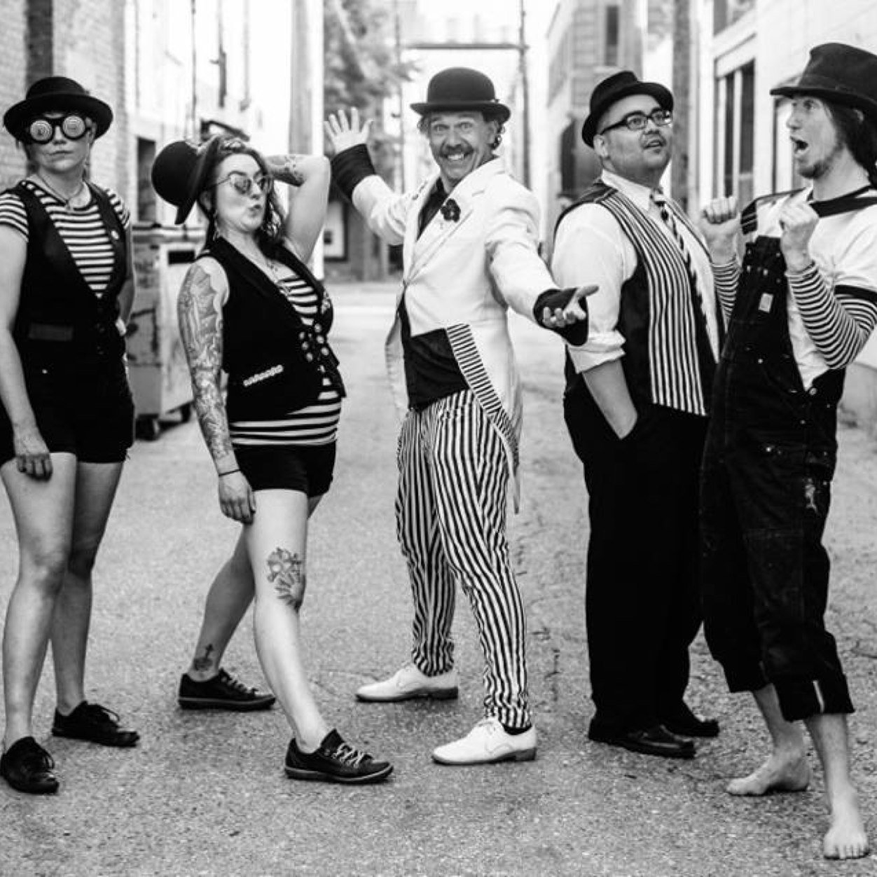 A secret combination of alt-country-gypsy-circus music with big juicy modern flavours like jumpin' ska, rock&roll, blues, bumpin’ hip-hop & gypsy punk