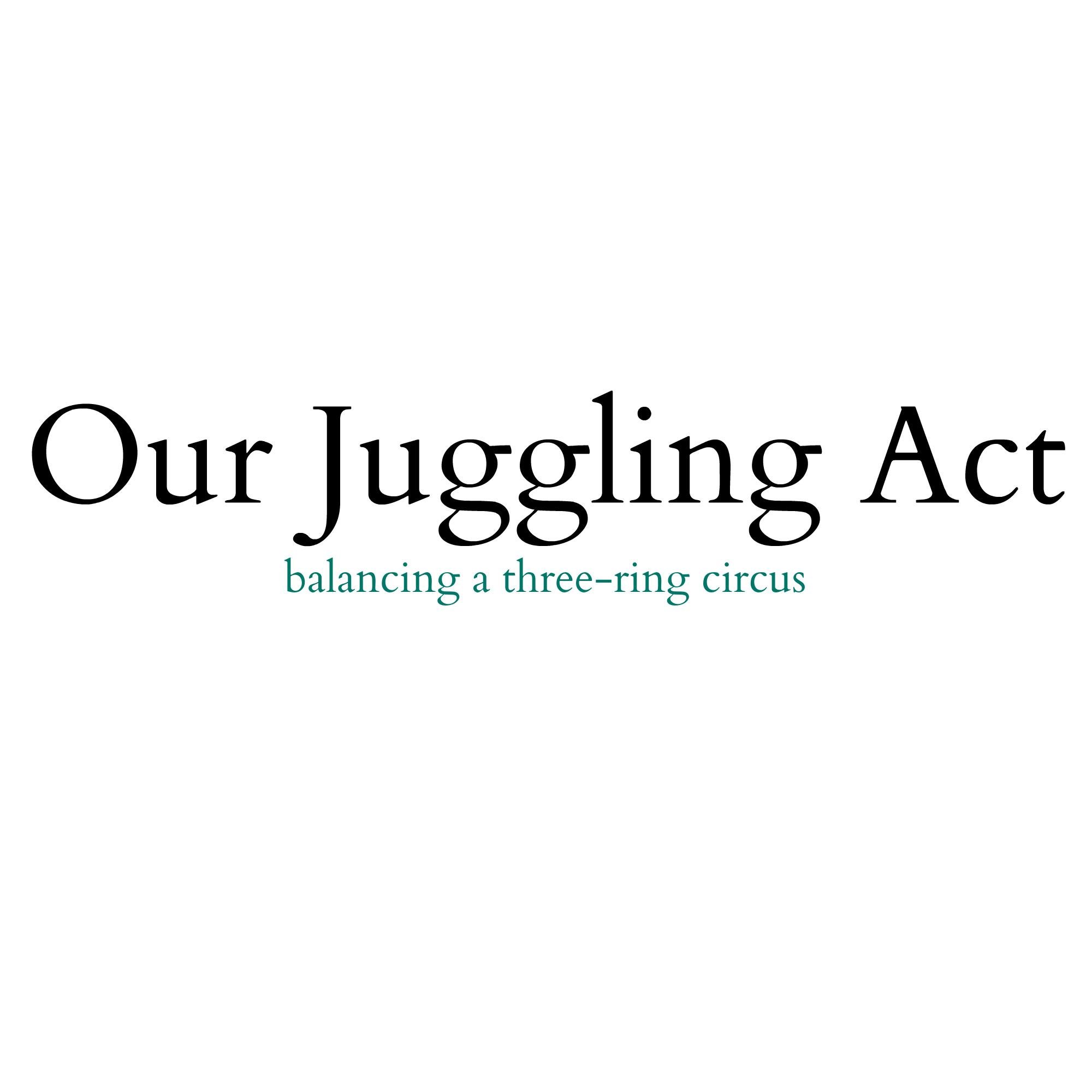 OurJugglingAct's profile picture. A blog about balancing a Geeky Three-Ring Circus {our family}. Sharing fun ideas for Homeschool, Family Fun, Being Geeky, Kids, Hobbies, Marriage and Travel.