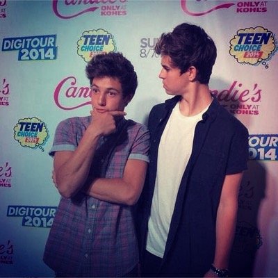 attached to cash and by cash i mean @camerondallas & @nashgrier •