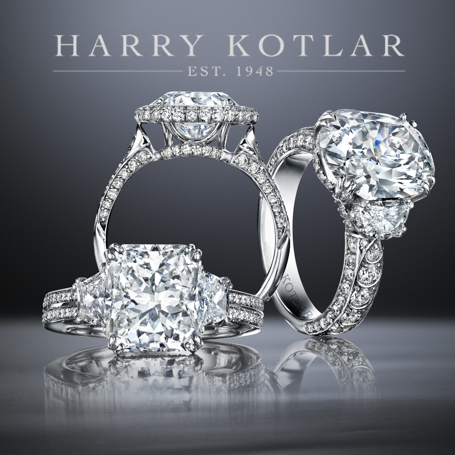 Harry Kotlar is recognized as the premier source for its hallmark design – Artisan Pave and “the world’s most brilliant Cushion Cut-Kotlar Cushion.