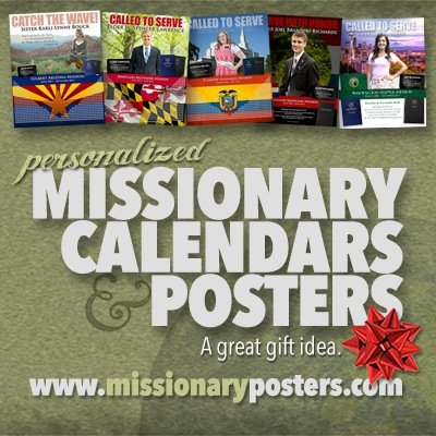 I craft personalized Missionary Calendars and Posters for LDS missionary families. Thanks to missionaries serving worldwide and the families that support them.