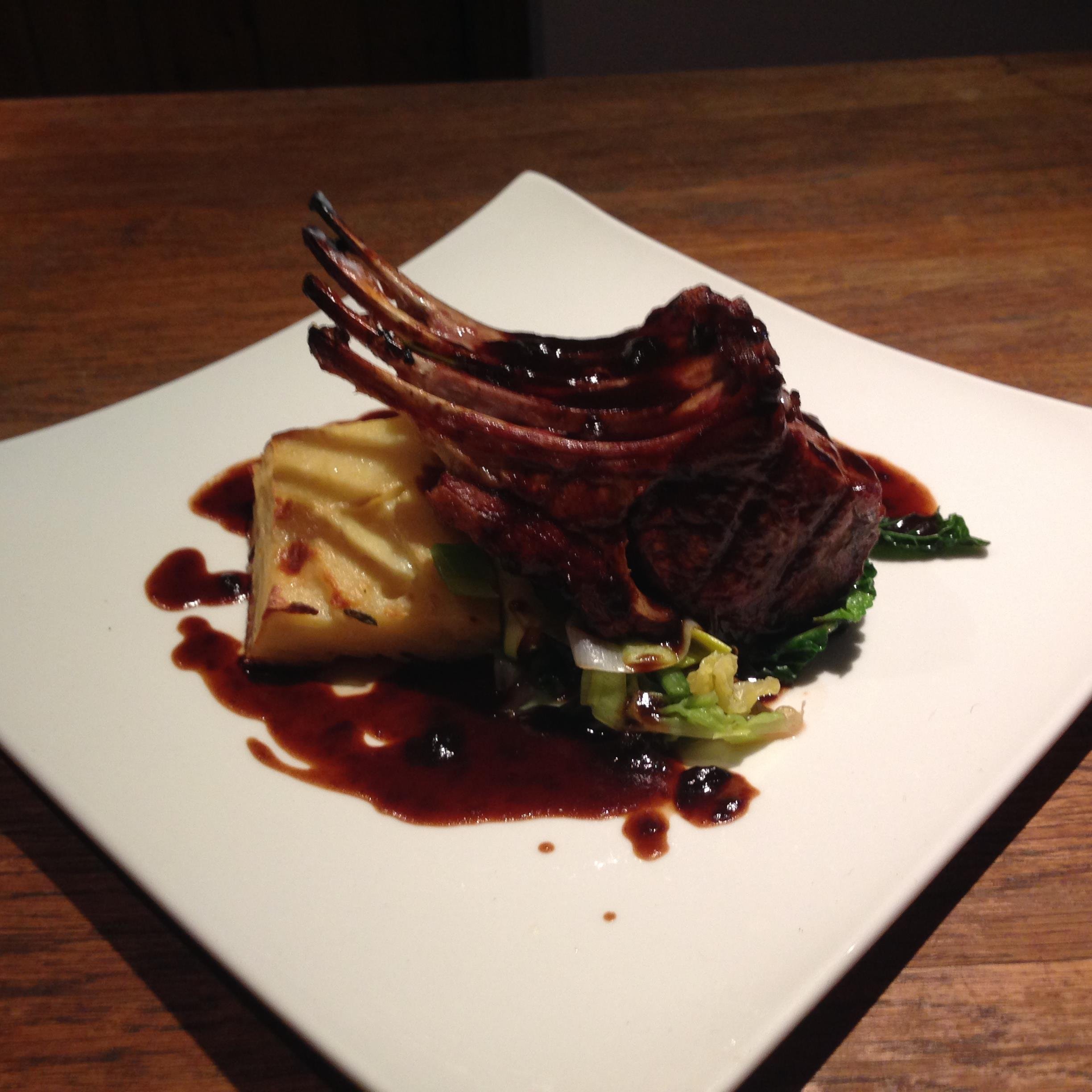 Comfortable, relaxed and understated. Classically french/british cuisine. Beautiful setting and fantastic food. Amazing gin list. 01530 413222