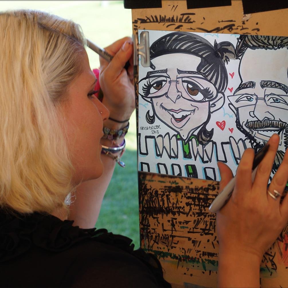 CaricaturesNH's profile picture. Disney trained artist; I can draw up to 20 people/hour! Check out my website to watch me draw caricatures live & view cartoon caricature samples! 603-332-9382