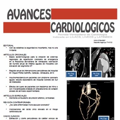Avances Cardiológicos. Revista Venezolana de Cardiología. Publicación Oficial de la Sociedad Venezolana de Cardiología