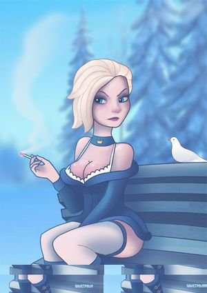 Lewd Ice Queen Elsa to you. Unless you have business with me be gone. I want to find Anna and Let it Go!