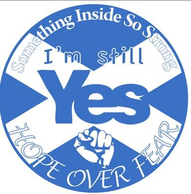 Pronouns: Indy/Now. The official Hope Over Fear Twitter account. Something Inside So Strong. We're still #Yes #HopeOverFear #DissolveTheUnion