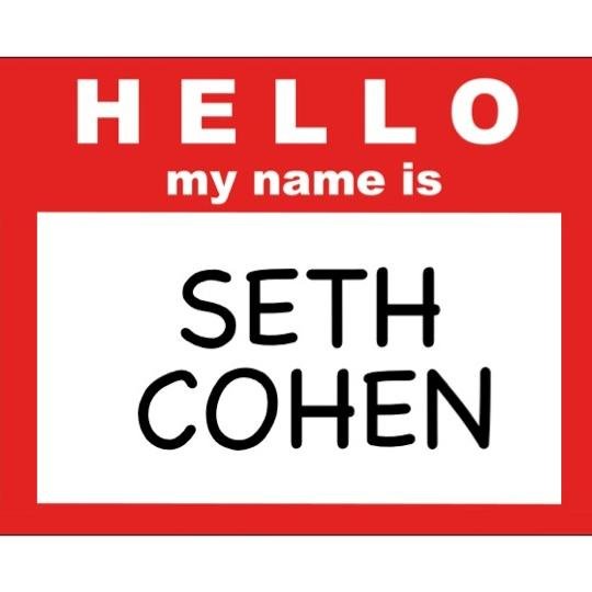 Hello, my name is Seth Cohen. I am on a mission to meet every #SethCohen in the world, live life to its fullest and inspire others to do the same.