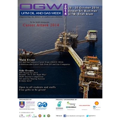 UiTM Oil & Gas Week 2015 coming to you real soon. Stay tuned for more updates!
