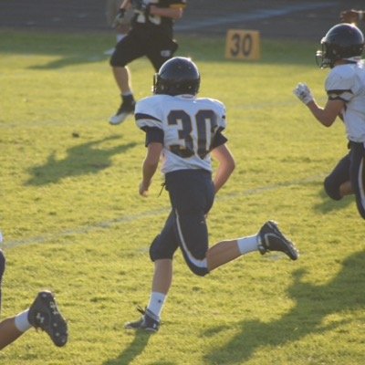 Freshman at DeWitt. Football and baseball.