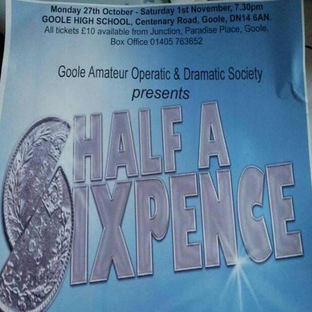 GooleSixpence14's profile picture. Running at Goole High School from October 27th - 1st November 2014 - Tickets available from @junction_goole