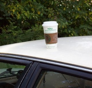 RoofCoffeeCup's profile picture. I'm a Starbuck's coffee cup, varnished, and stuck on a cars roof with magnets, then driven around NJ. For more info, email me: RoofCoffeeCup@gmail.com