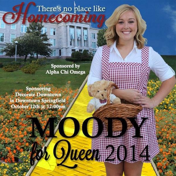 Moody4Queen2014's profile picture. 2014 MSU Homecoming Royalty Finalist. Proud MSU Bear, and excited for Homecoming! Sponsored by ΑΧΩ. #Moody4Queen2014 http://t.co/foEdnbbo3v