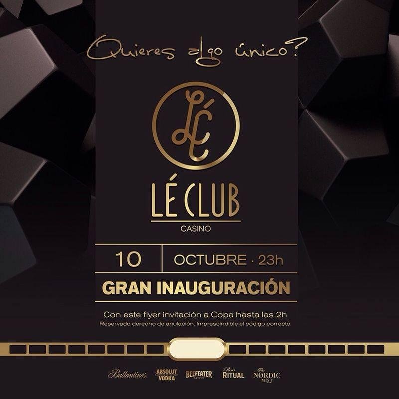 R.R.P.P. SALA LE CLUB CASINO Y TERRAZA LÍBANO. Una sala q no te dejará indiferente. Para cualquier cosa que necesitas reservados o listas avísame 629 98 47 29.