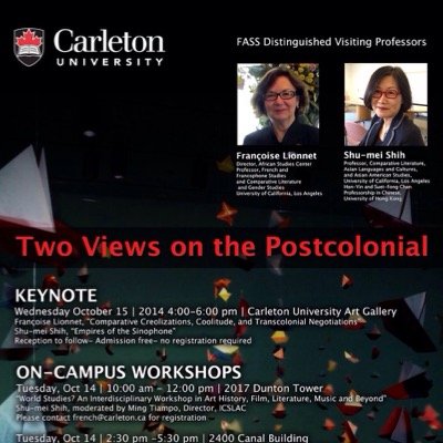CultureHub is hosted by the Institute for Comparative Studies in Literature, Art & Culture @Carleton_U Offering lectures, workshops & research groups on culture