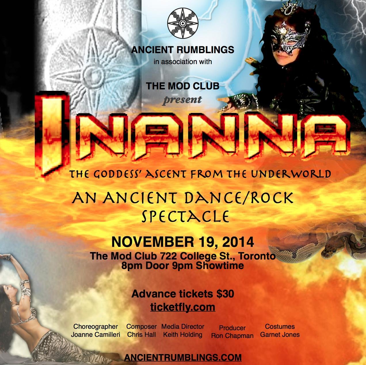 The ONLY Ancient Dance/Rock Spectacle. We are here to rattle your world #Rumble #INANNA Tickets @ http://t.co/hgAPDUZOq5