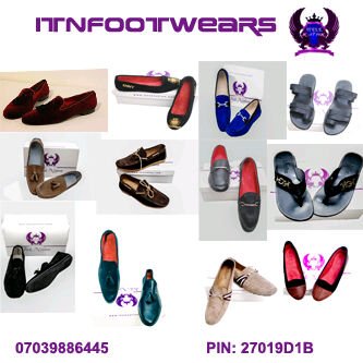 BRANDED SHOES AND SLIPPERS FOR SALE BY ITNFOOTWEARS  CONTACT ,07039886445. BB PIN:2B45A2B8