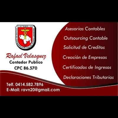 Contador Público Colegiado / Abogado. Servicios Contables / Legales / Recursos Humanos. Teléfono Contacto: 0414-582.78.96. Carabobo - Venezuela